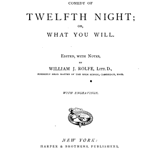 Shakespeare's Comedy of Twelfth Night