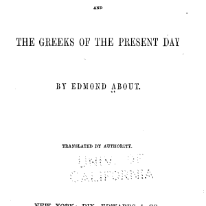 Greece and the Greeks of the Present Day