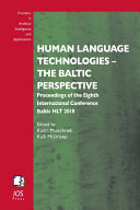 Human Language Technologies -- the Baltic Perspective: Proceedings of the Eighth International Conference Baltic HLT 2018