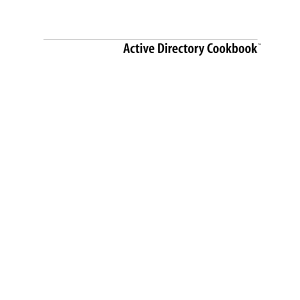 Active Directory Cookbook
