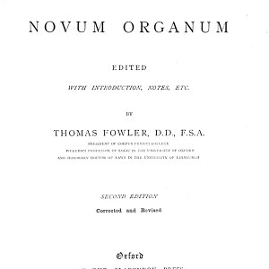 Bacon's Novum Organum