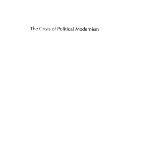 The Crisis of Political Modernism: Criticism and Ideology in Contemporary Film Criticism