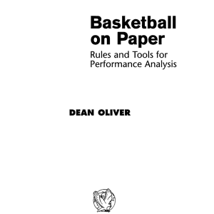 Basketball on Paper: Rules and Tools for Performance Analysis