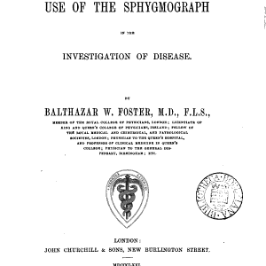 On the use of the sphygmograph in the investigation of disease