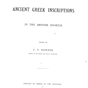 The Collection of Ancient Greek Inscriptions in the British Museum