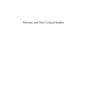Patristic and Text-Critical Studies: The Collected Essays of William L. Petersen