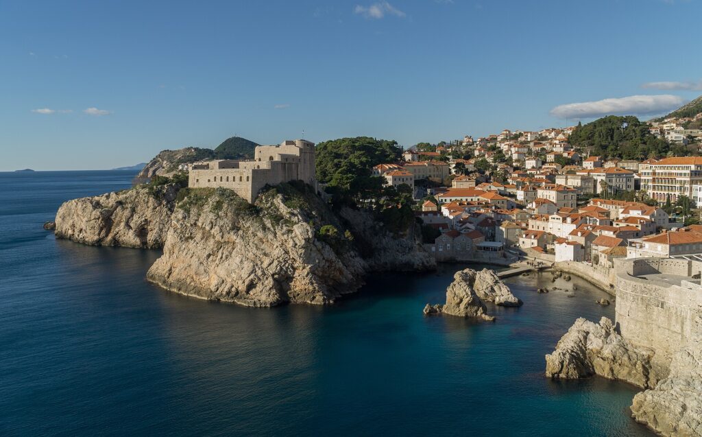 Fort Lovrijenac on its rock outside the Dubrovnik City Walls