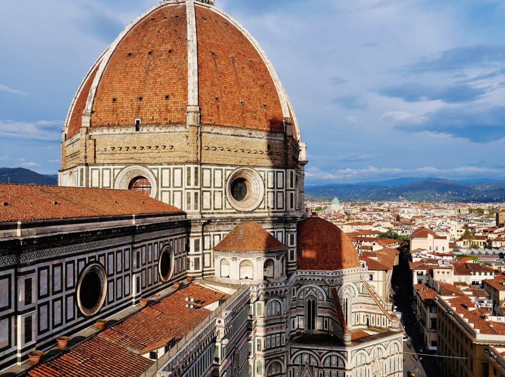 Brunelleschi's Dome on Florence Cathedral seen from Giotto's bell tower