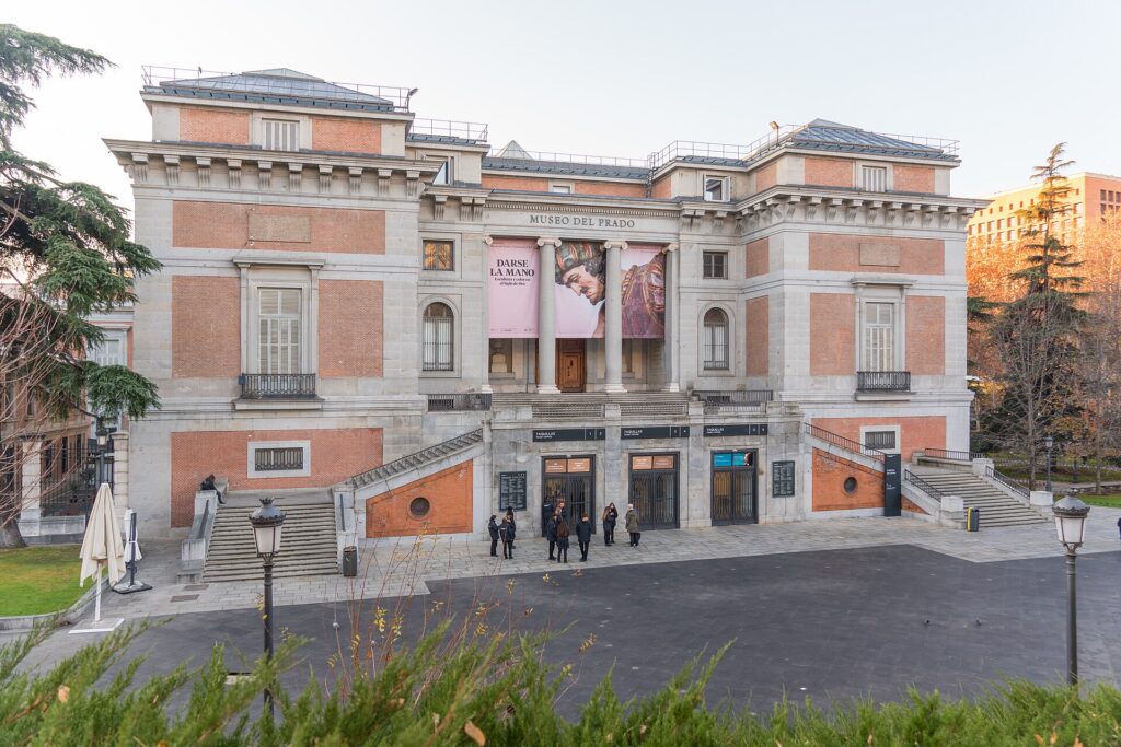 Goya Entrance of the Prado Museum on Calle Felipe IV in Madrid