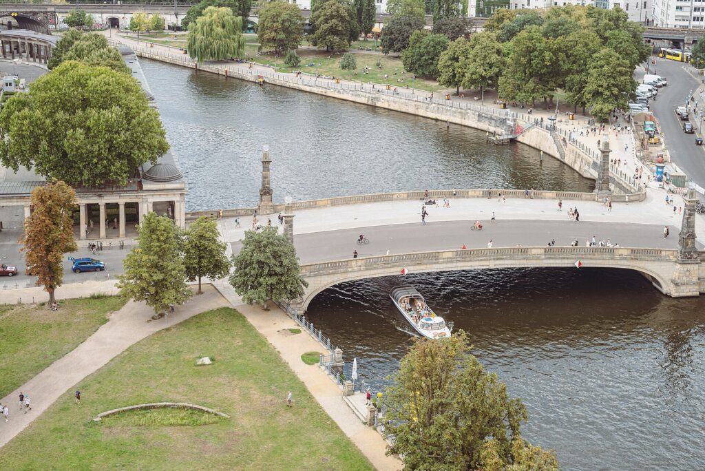 View from the Berlin Cathedral dome over the Spree and Museum Island