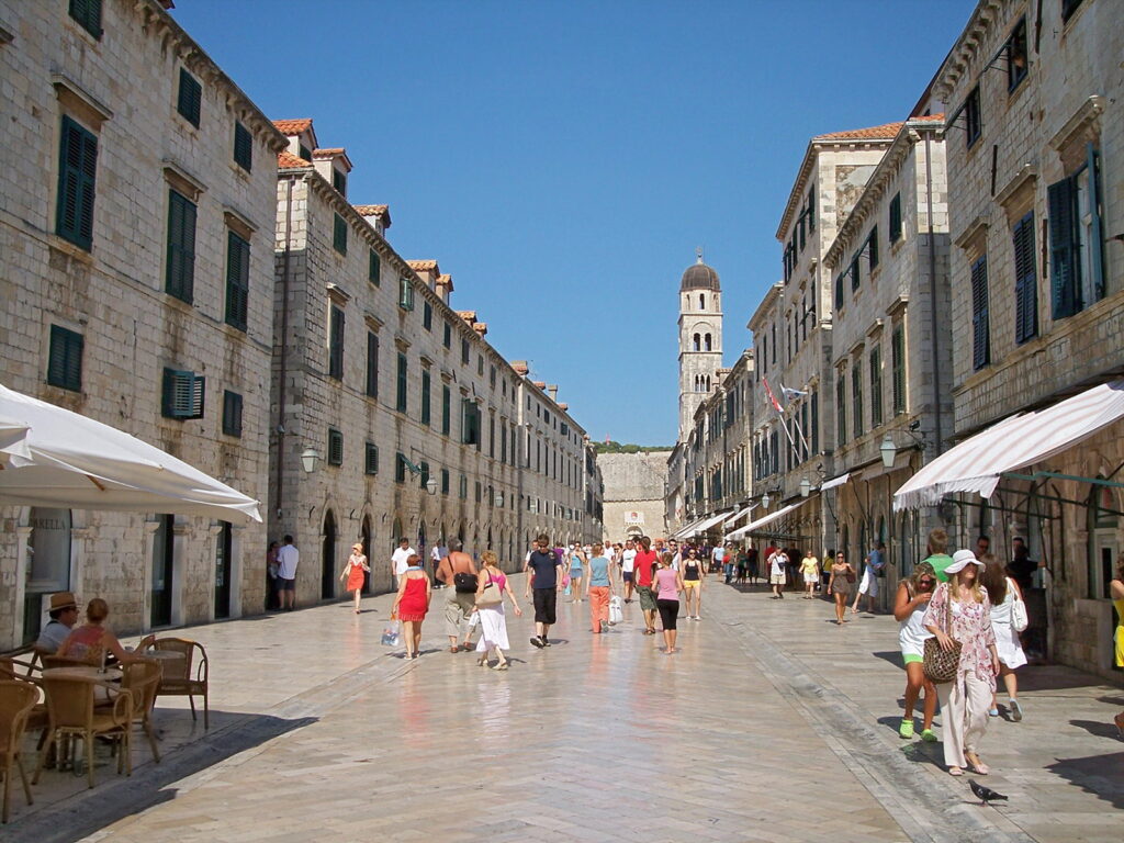 Stradun, the limestone main street of Dubrovnik's Old Town