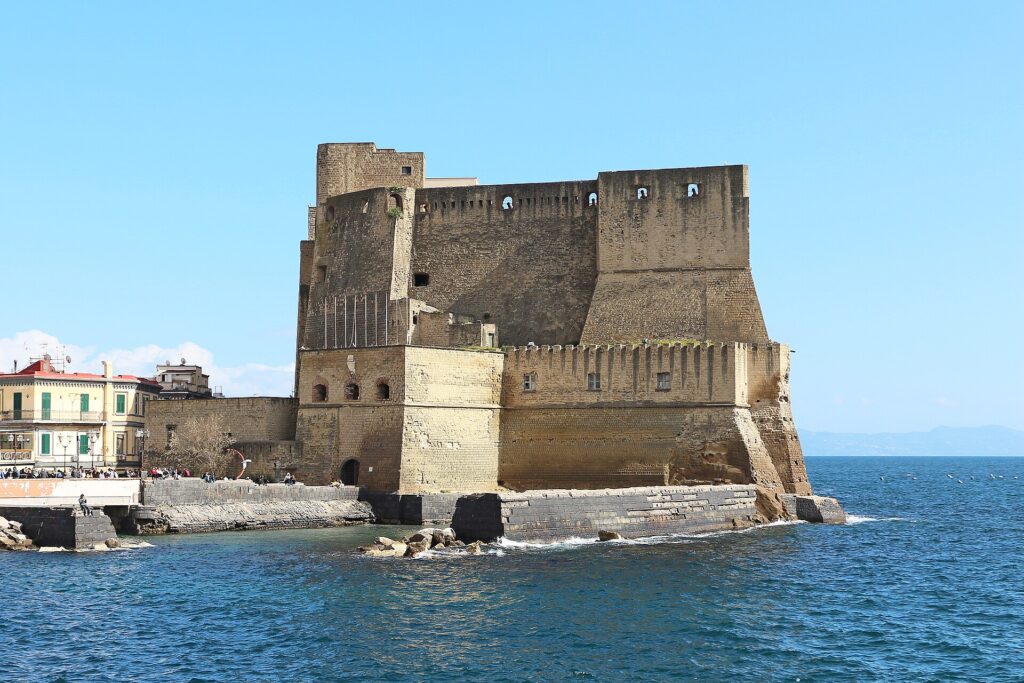 Castel dell'Ovo on its small island on the Naples seafront