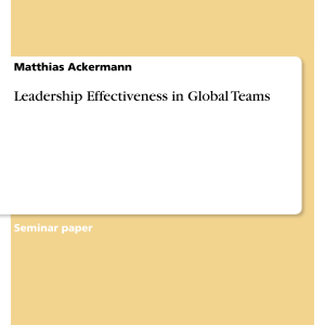 Leadership Effectiveness in Global Teams