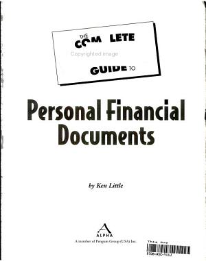 The Complete Idiot's Guide to Personal Financial Documents