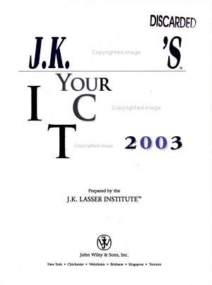 J.K. Lasser's Your Income Tax 2003: For Preparing Your 2002 Tax Return