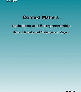 Context Matters: Institutions and Entrepreneurship