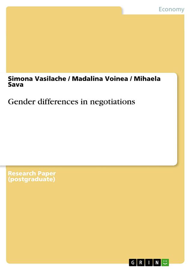 Gender differences in negotiations