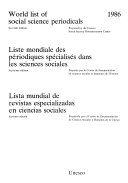 Lista Mundial de Revistas Especializadas en Ciencias Sociales