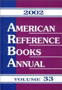 American Reference Books Annual, 2002