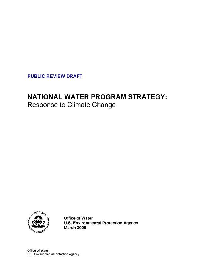 National Water Program Strategy: Response to Climate Change: Public Review Draft