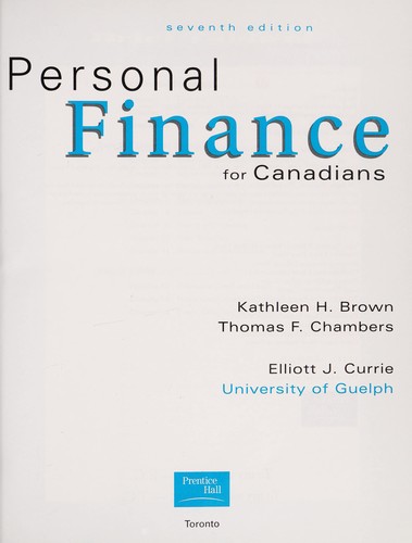 Personal Finance for Canadians