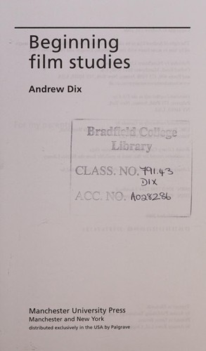 Beginning Film Studies