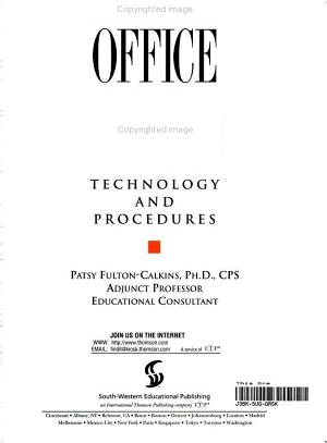 Office 2000: Technology and Procedures