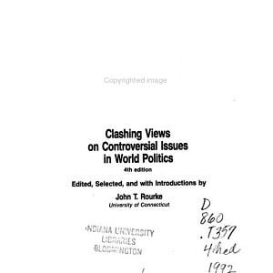 Taking Sides: Clashing views on controversial issues in world politics