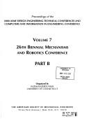Proceedings of the 2000 ASME Design Engineering Technical Conferences and Computers and Information in Engineering Conference: 20th Computers and Information in Engineering Conference